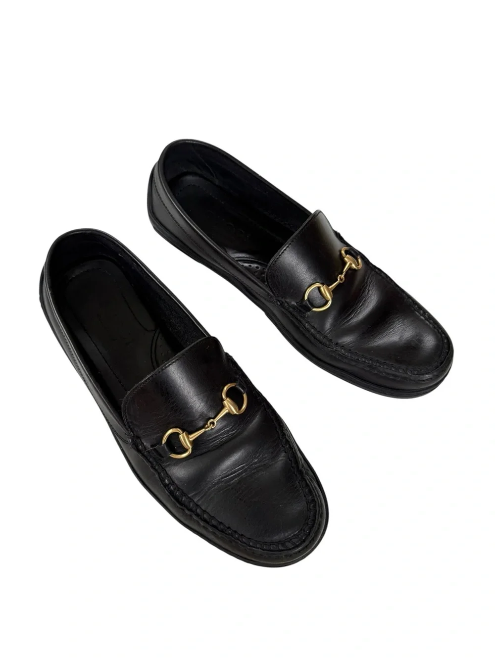 Gucci Horsebit Driving Loafers in Black Leather Mens 8/8.5